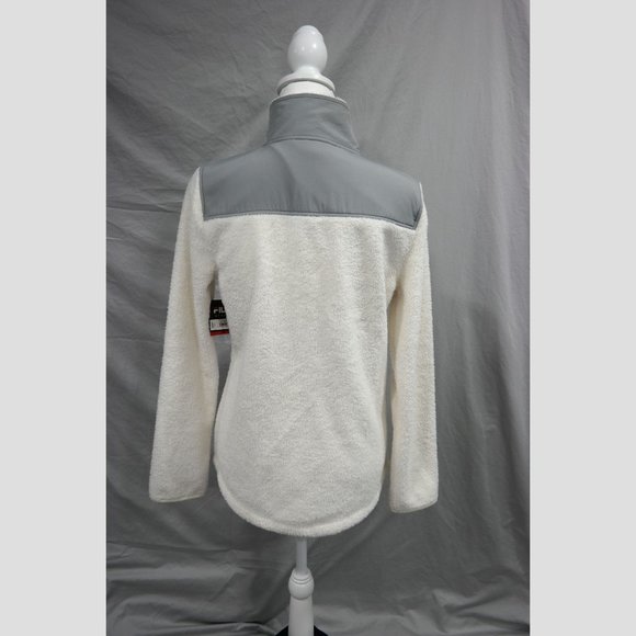 Fila Sport Women's Small White Fleece Full-zip Jacket - Picture 3 of 6